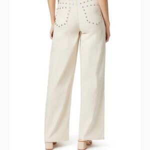 Habitual Gemma studded Cream Wide-Leg Women Jeans